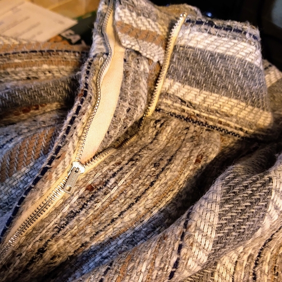 HIGH WAISTED SKIRT 1970's inverted pleat S - Picture 11 of 11